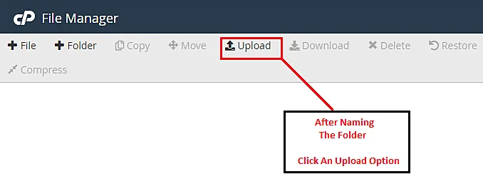 How To Install WordPress On VPS? 13 Upload option in File Manager of cPanel